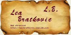 Lea Bratković vizit kartica